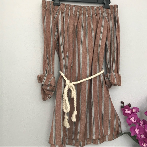 Dolce Vita Striped off the shoulder tunic - Picture 2 of 4